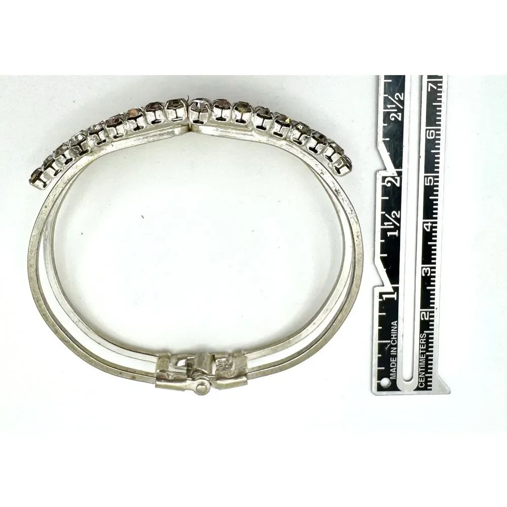 Rhinestone Crystal Cuff Bracelet Sparkle Fashion Glamour Jewlery Women's Charm